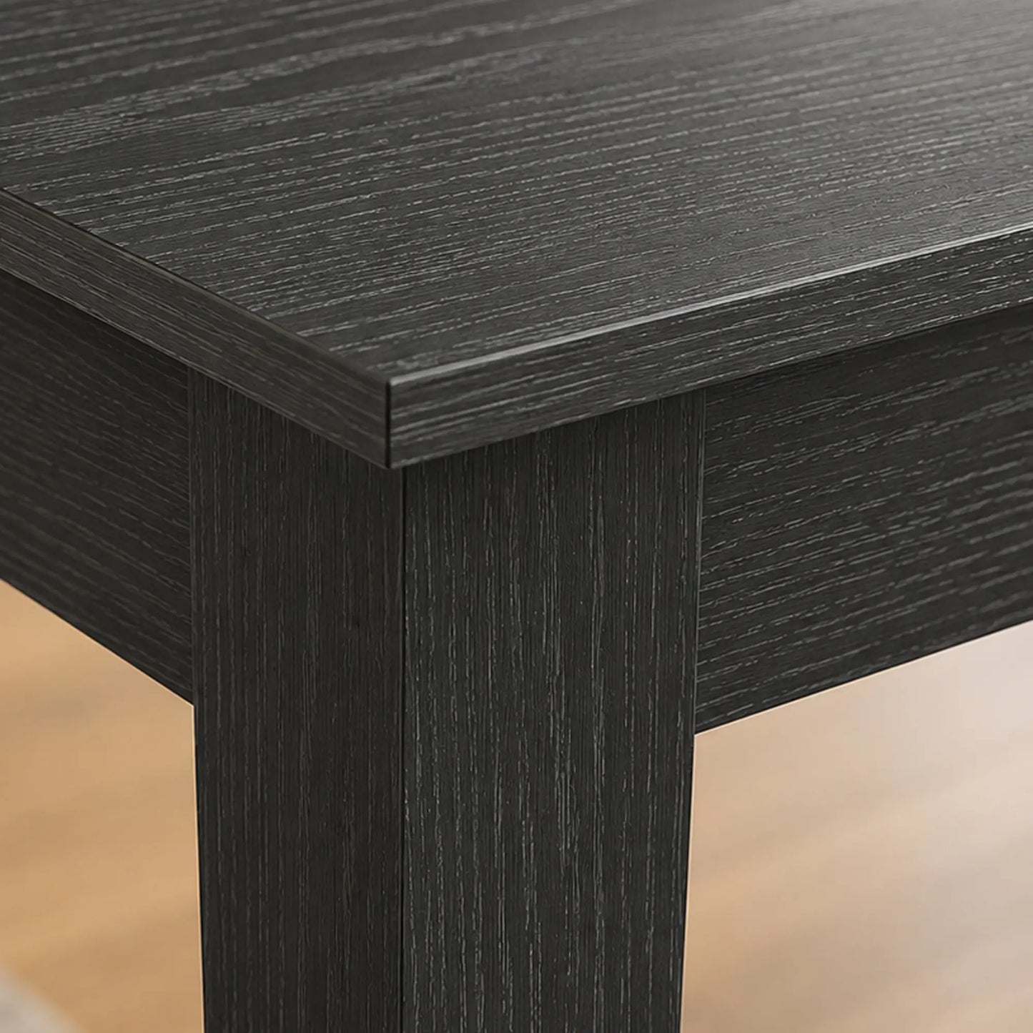 Table à manger carrée pour 4, 31,5" effet bois, cuisine