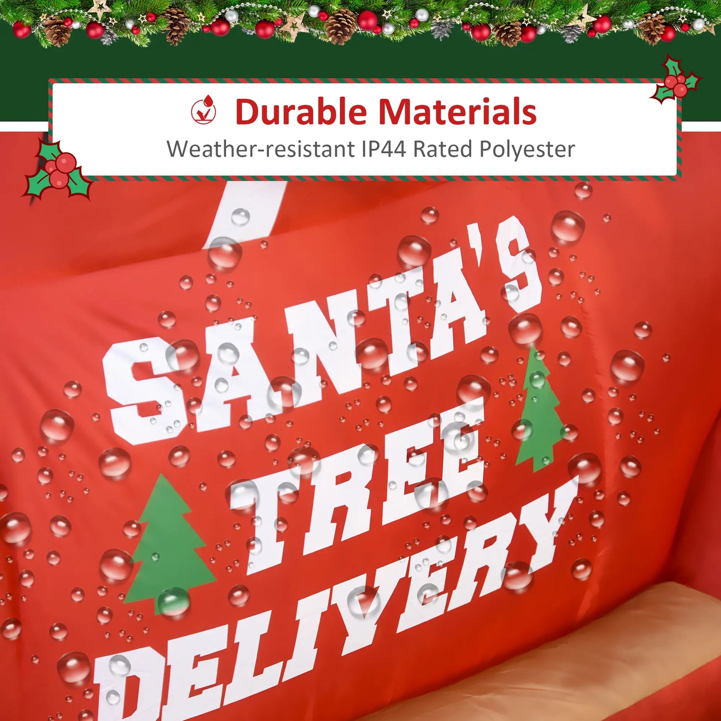 6ft Inflatable Santa Claus Driving Truck with LED Lights, Outdoor Yard Display Christmas Inflatables at Gallery Canada