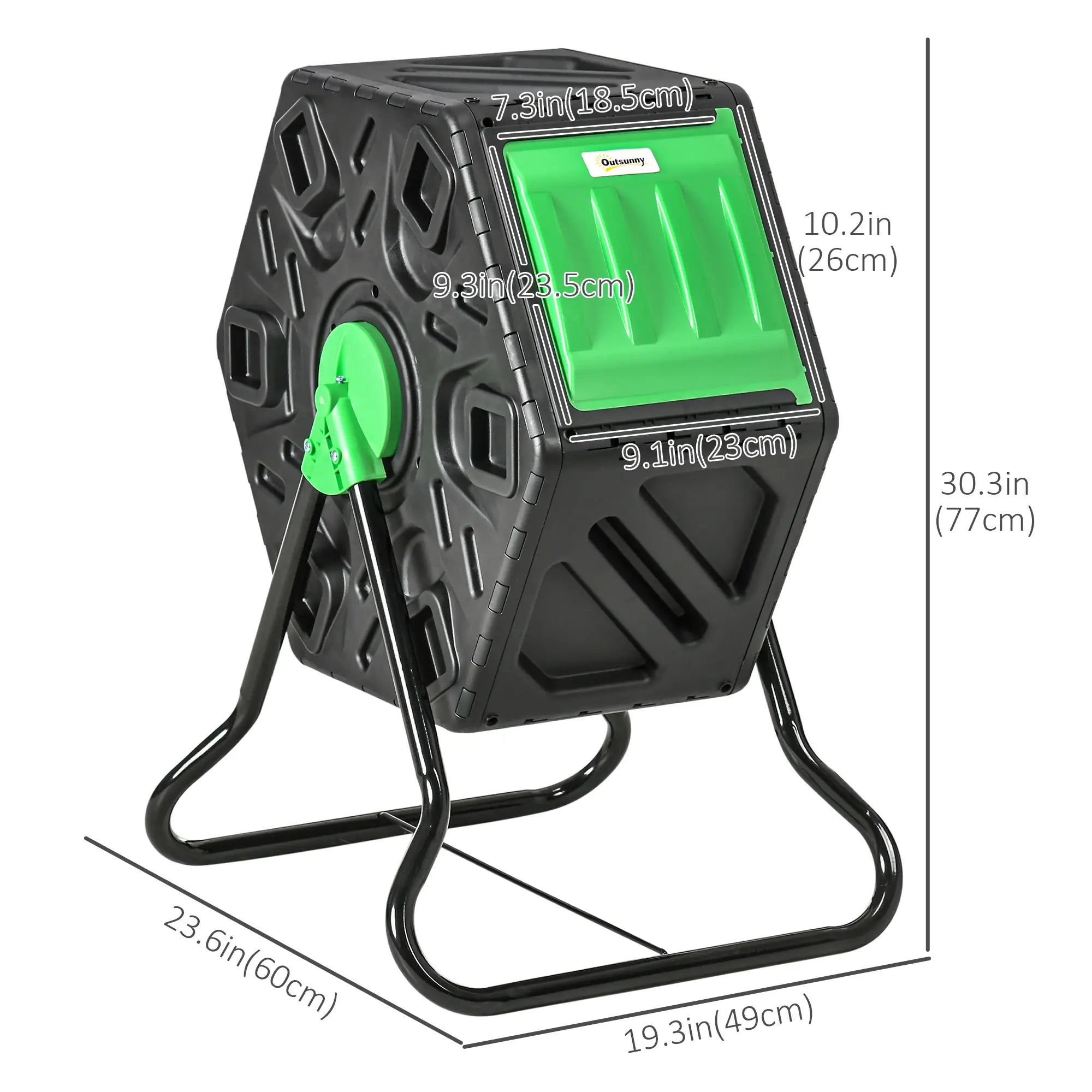 Rotating Composter, 17 Gallon, Steel Legs, 24 Vents Outdoor Compost Bin at Gallery Canada