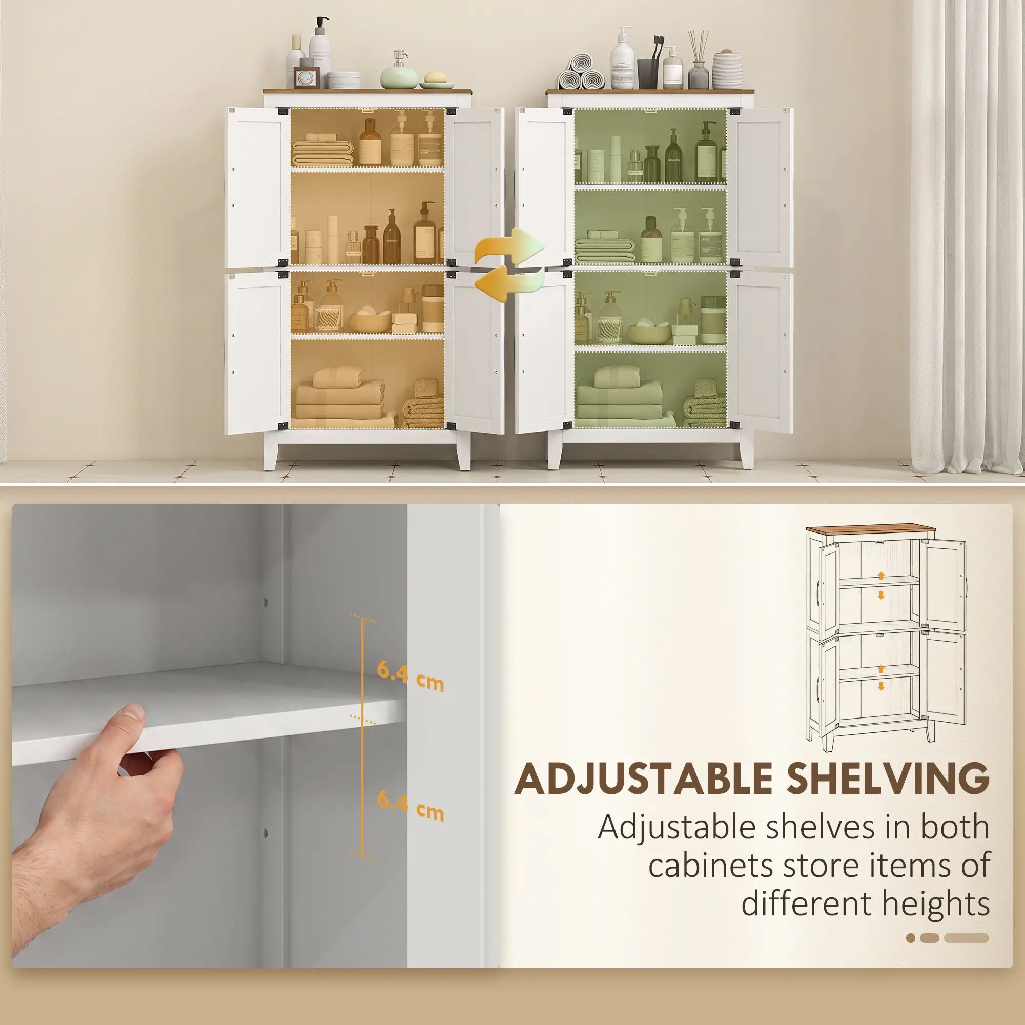 Bathroom Storage Cabinet, Barn Floor Cabinet, White Freestanding Bathroom Cabinets at Gallery Canada
