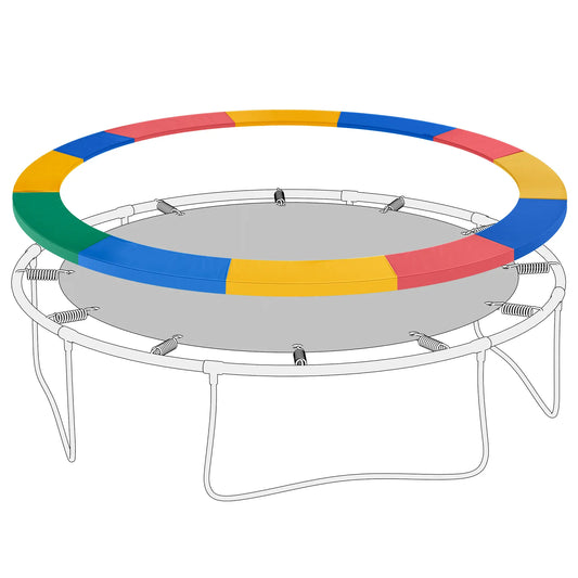 12ft Trampoline Pad, 144 Spring Safety Cover, EPE Foam, Colorful Trampolines Blue, Yellow and Red at Gallery Canada