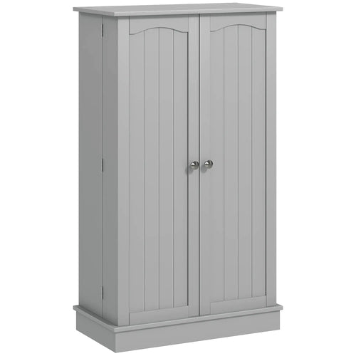 41 Storage Cabinet, 2-Door Kitchen Pantry, 5-Tier Shelving, Grey
