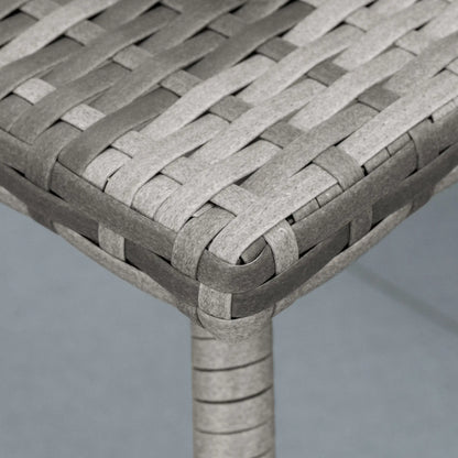 18" Rattan Coffee Table Outdoor Side Table, Grey Patio Side Tables at Gallery Canada