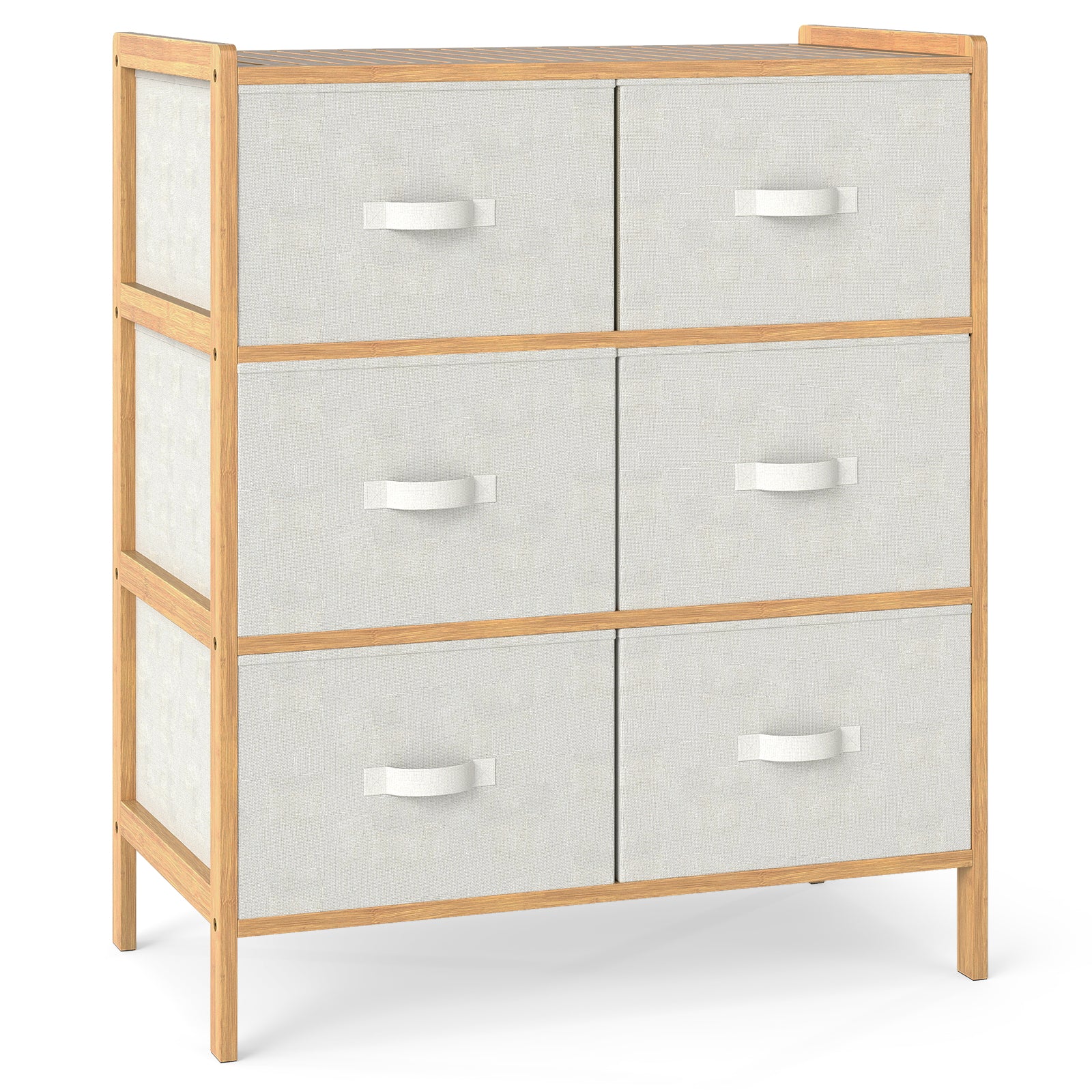 6 Drawer Fabric Dresser, 6 Folding Bins, Natural Dressers & Chests at Gallery Canada