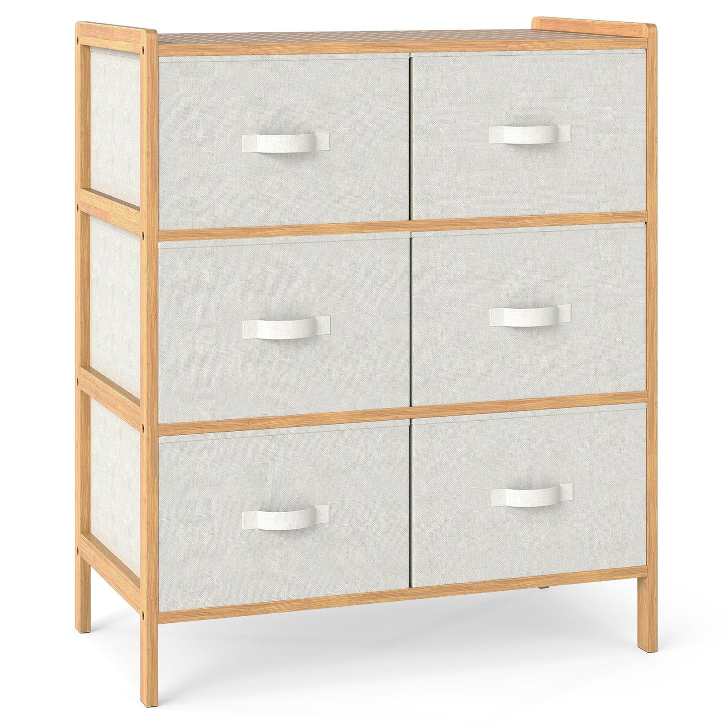 6 Drawer Fabric Dresser, 6 Folding Bins, Natural Dressers & Chests at Gallery Canada