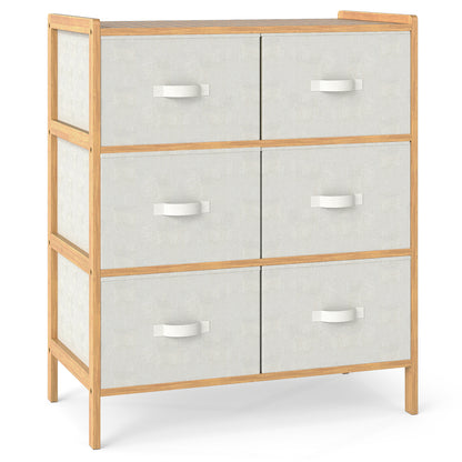 6 Drawer Fabric Dresser, 6 Folding Bins, Natural Dressers & Chests at Gallery Canada