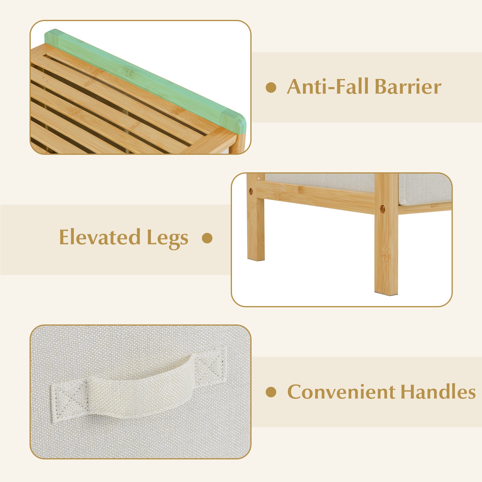 6 Drawer Fabric Dresser, 6 Folding Bins, Natural Dressers & Chests at Gallery Canada