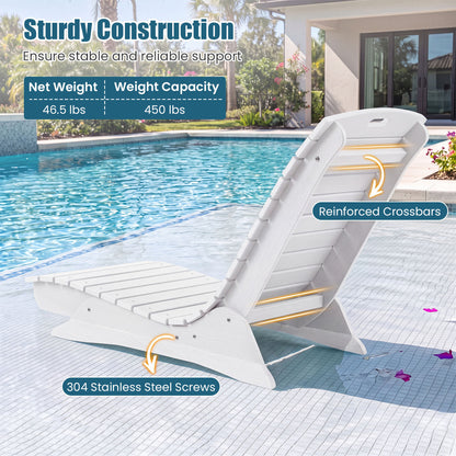 Outdoor Lounger, Fade-Resistant Contoured Deck Poolside, White Outdoor Chaise Lounges at Gallery Canada