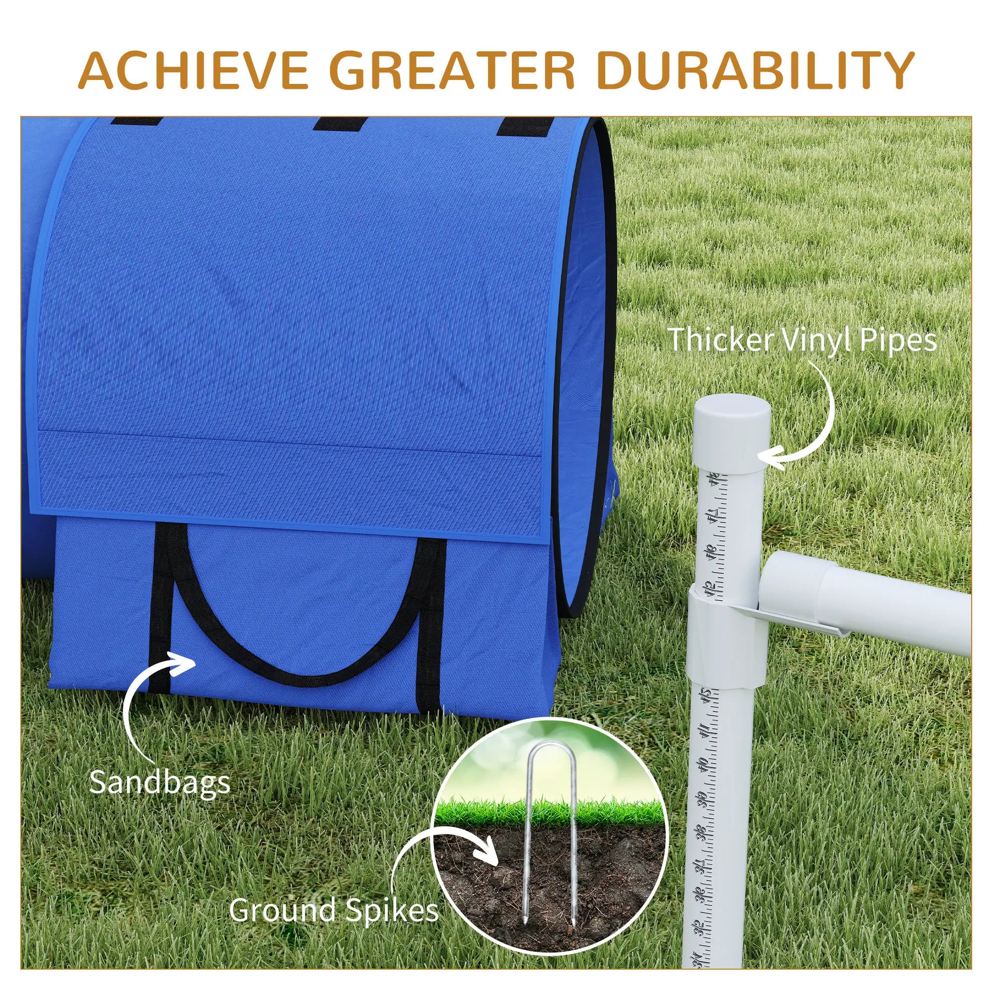 5Pcs Dog Agility Training Set, 8.7KG, Tunnels, Jump Ring, Weave Poles Dog Agility Training Equipment at Gallery Canada