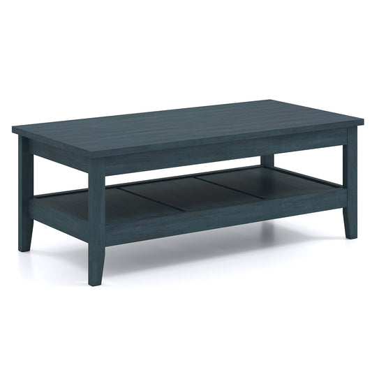 Farmhouse Coffee Table, Rustic Cocktail Center Table, Blue Coffee Tables Blue at Gallery Canada