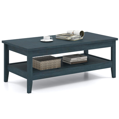 Farmhouse Coffee Table, Rustic Cocktail Center Table, Blue Coffee Tables at Gallery Canada