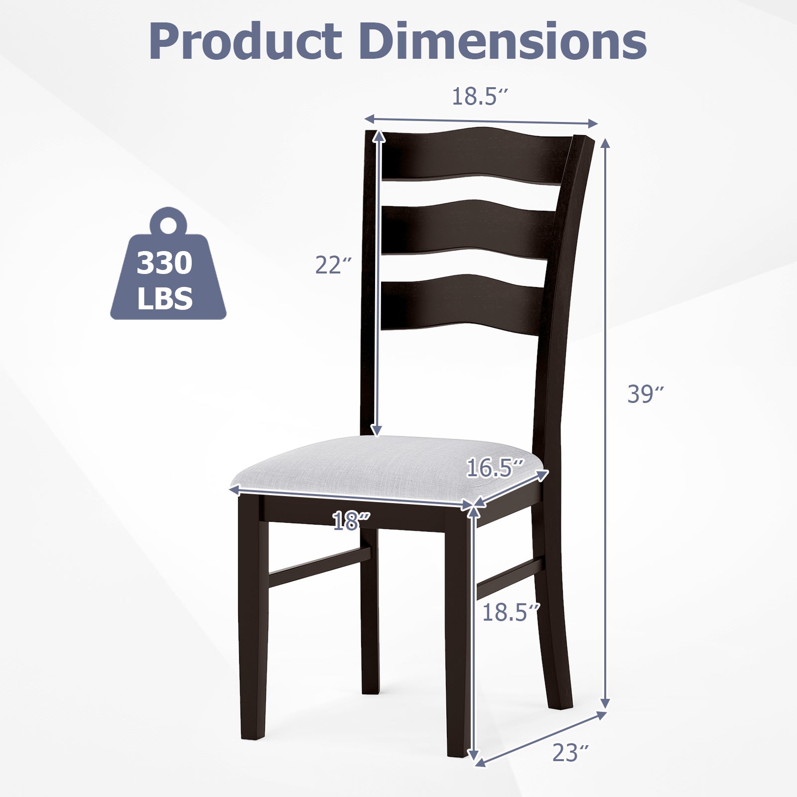 Farmhouse Dining Chairs Set of 2, Modern Kitchen Chairs, Gray Dining Chairs at Gallery Canada
