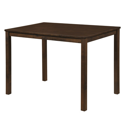 Farmhouse Kitchen Table for 4, Solid Rubber Wood, Brown Dining Tables at Gallery Canada