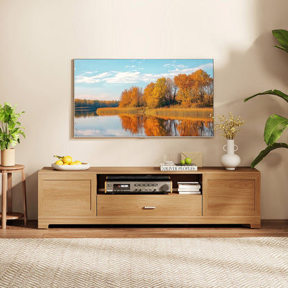 Farmhouse Rustic TV Stand for TVs up to 80", Natural Entertainment Centers & TV Stands at Gallery Canada