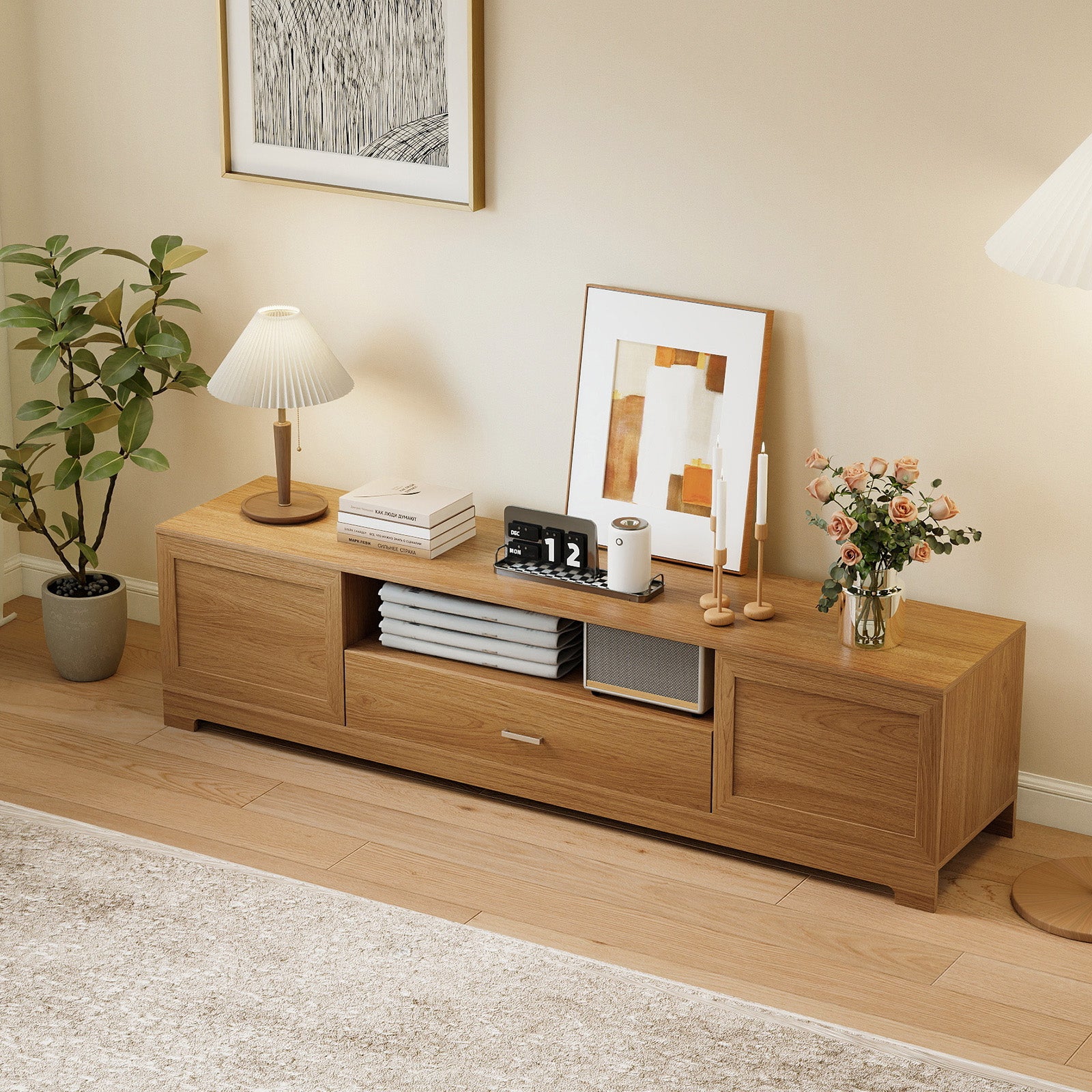 Farmhouse Rustic TV Stand for TVs up to 80