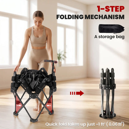 42" Foldable Mini Trampoline with Adjustable Foam Handle Trampolines at Gallery Canada