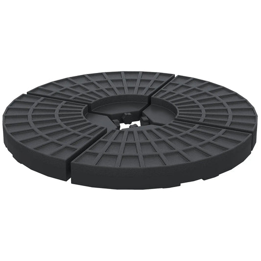 Set Of 4 Umbrella Base Weights, Outdoor Parasol Holder, Portable Umbrella Bases Black at Gallery Canada