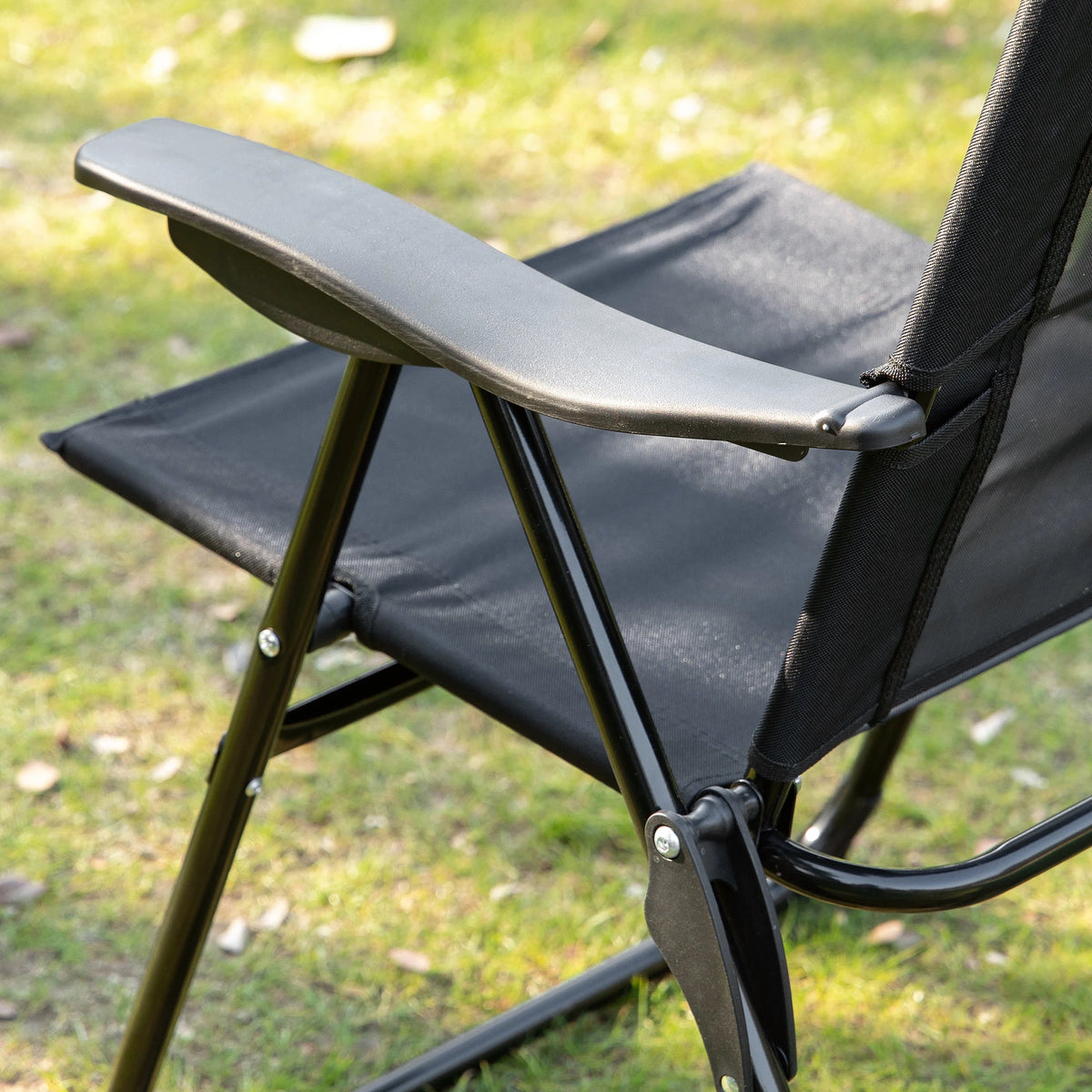 Set of 4 Folding Camping Chairs, Black Patio Chairs at Gallery Canada