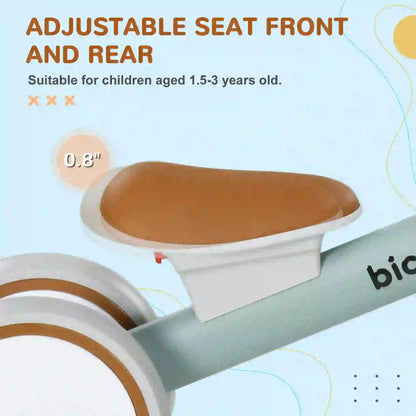 Toddler Balance Bike, Adjustable Seat, Removable Basket, 4 Silent Wheels, Green Riding & Rocking Toys at Gallery Canada