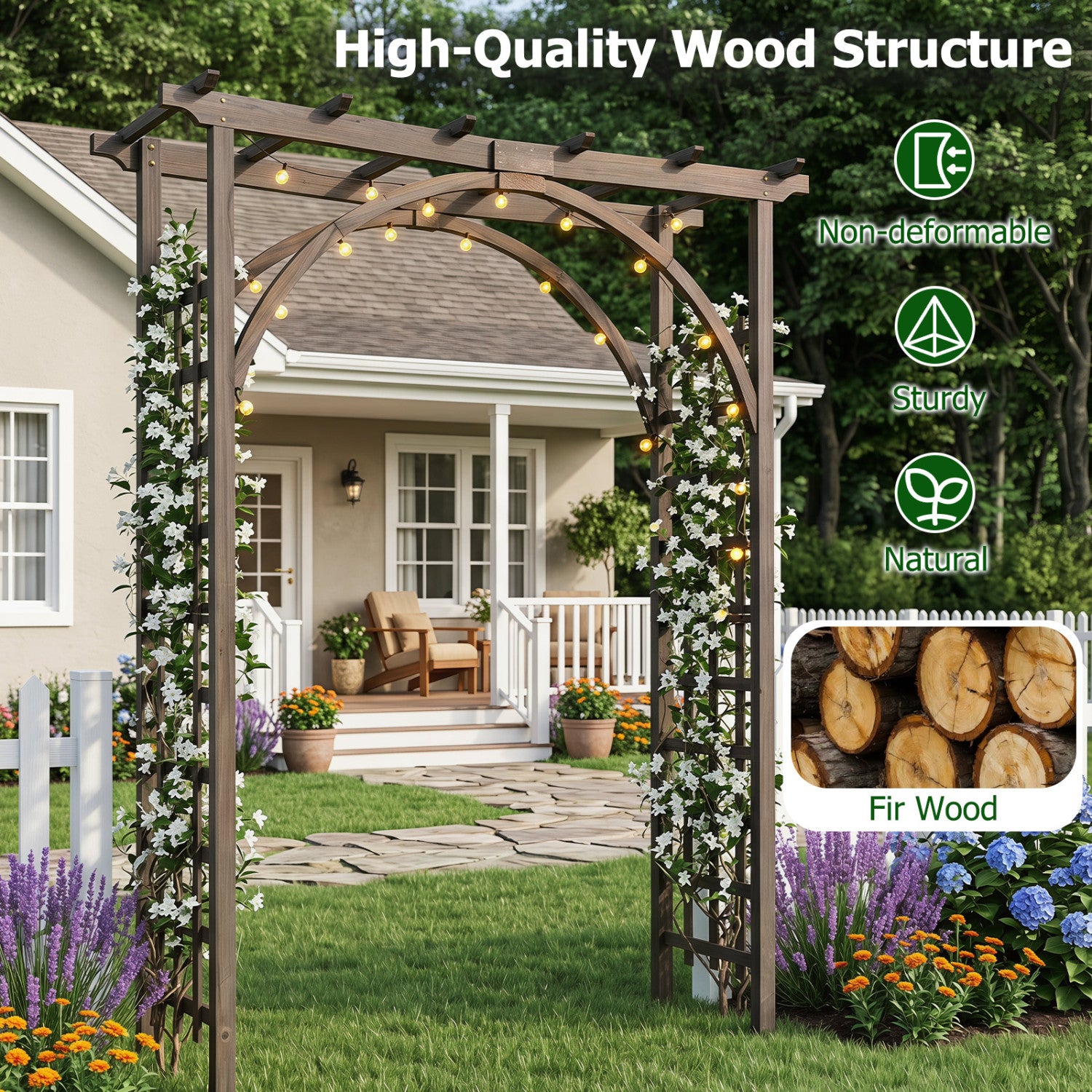 Flat Top Garden Arch Trellis 85