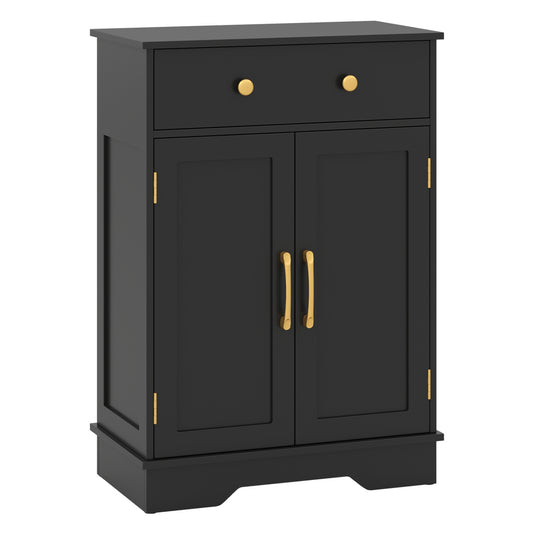 Floor Storage Cabinet With Doors, Modern Buffet Sideboard, Black Floor Cabinets Black at Gallery Canada