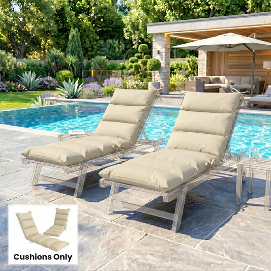 Outdoor Lounge Chair Cushion, Reversible, Zipper, Beige Patio Chair Cushions Beige at Gallery Canada
