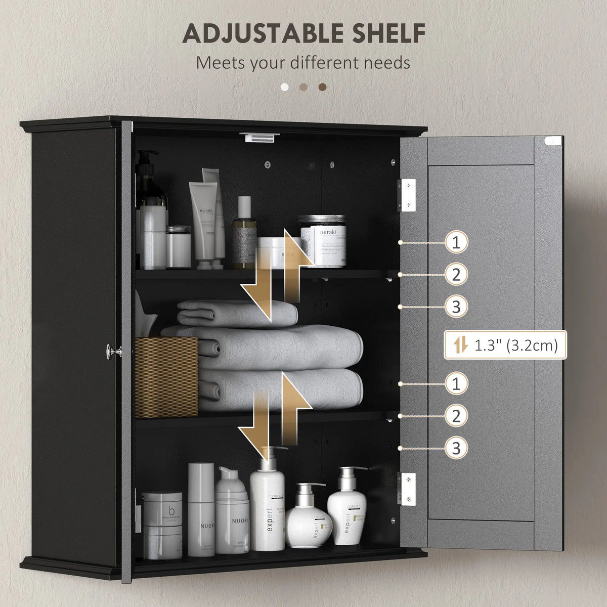 Bathroom Medicine Cabinet, 2 Doors, Adjustable Shelf, Over Toilet Wall Mounted Cabinets at Gallery Canada