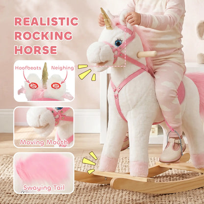 Unicorn Rocking Horse, Ride on Toy, Sounds, White, 3-5 Y, White Rocking Horses at Gallery Canada