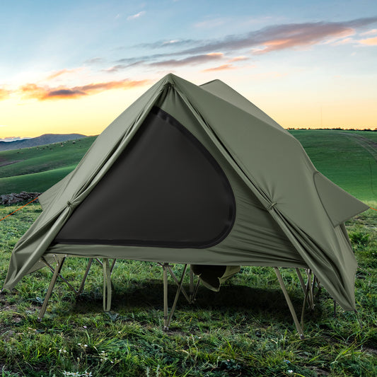 Foldable 2-Person Camping Cot Tent, With Pop-Up Shelter And Wheeled Bag, Green Tents Green at Gallery Canada