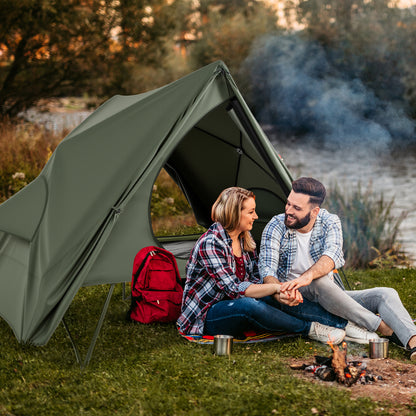 Foldable 2-Person Camping Cot Tent, With Pop-Up Shelter And Wheeled Bag, Green Tents at Gallery Canada