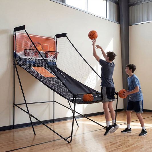 Foldable Basketball Arcade Game Kids Basketball Hoop Machine with 8 Exciting Playing Modes Game Room Options at Gallery Canada