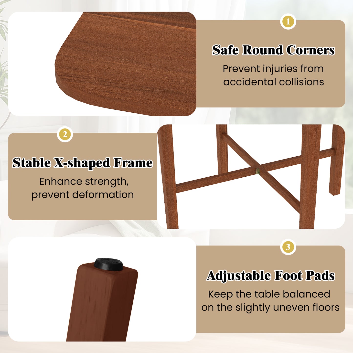 Foldable Dining Table For 2-4 People, Rubber Wood Legs, Walnut Dining Tables at Gallery Canada