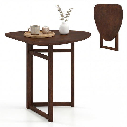 Foldable Dining Table 31.5, Triangular Kitchen Table For 2, Walnut Dining Tables Walnut at Gallery Canada