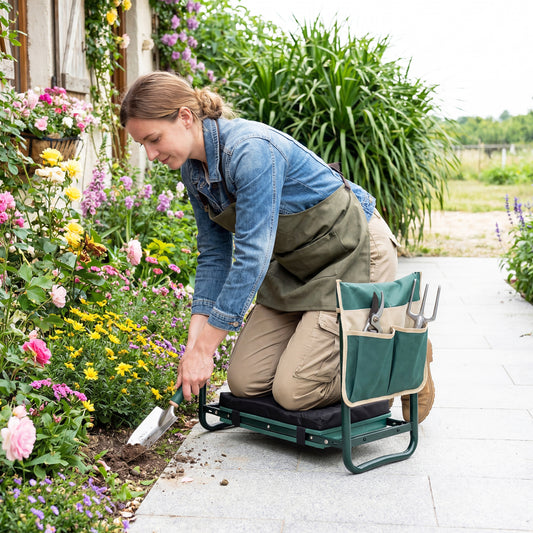 Foldable Garden Kneeler And Seat, Green Garden Tools Green at Gallery Canada
