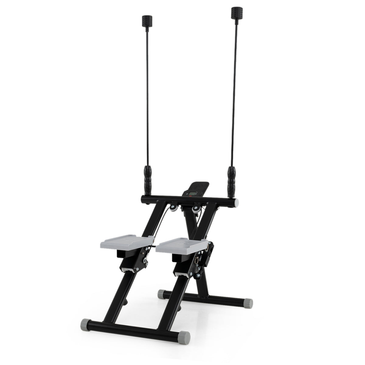 Foldable Stair Stepper With Detachable Handlebar, Black Exercise Machines at Gallery Canada