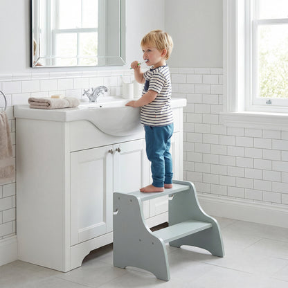 Foldable Toddler Step Stool With Chalkboards, 2-Step, Gray Nursery Furniture at Gallery Canada