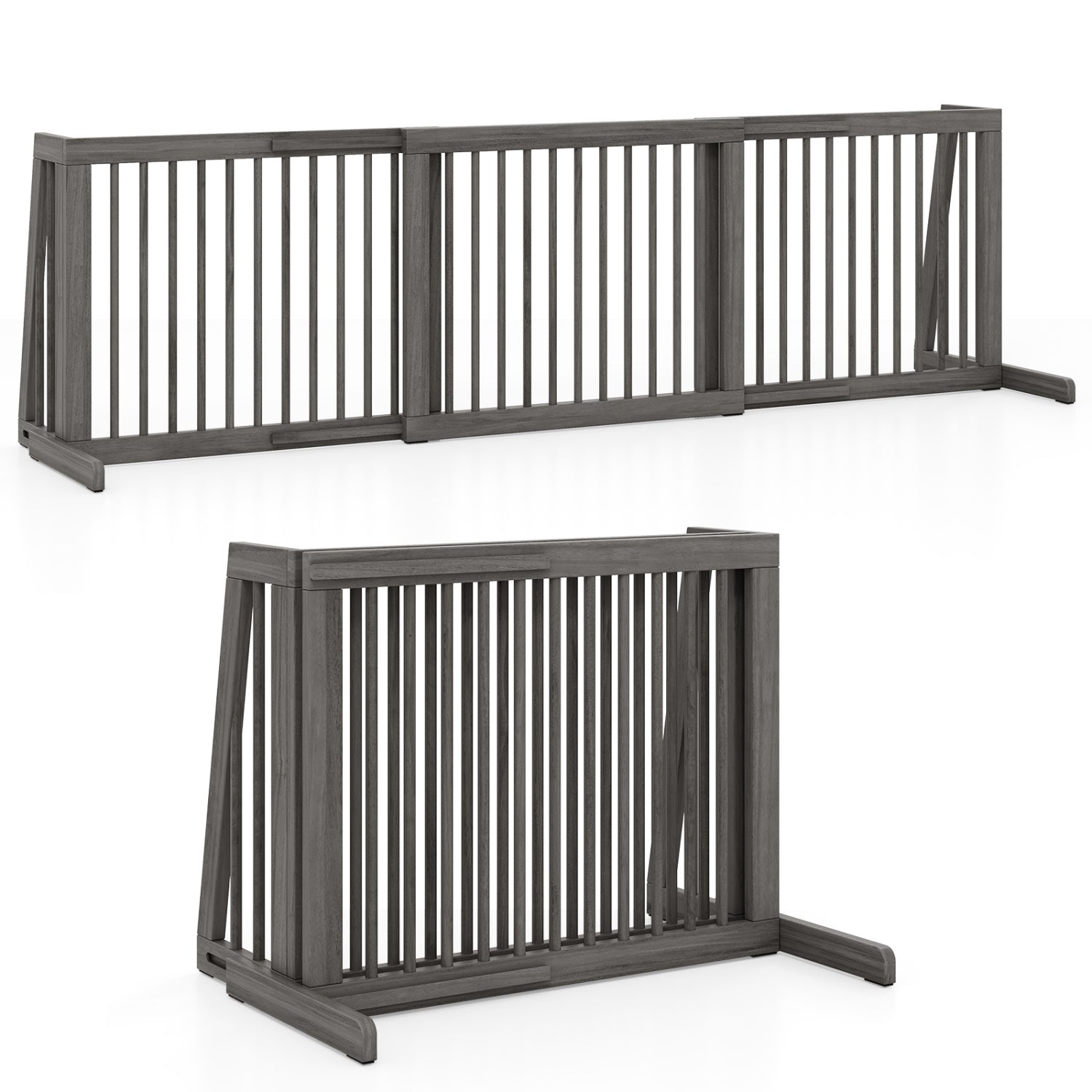 Folding 3 Panel Wood Dog Fence Pet Gate at Gallery Canada