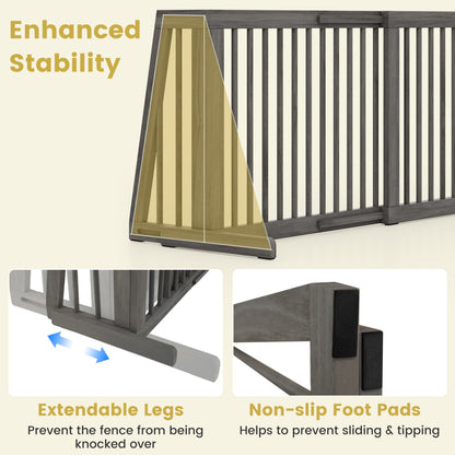 Folding 3 Panel Wood Dog Fence Pet Gate at Gallery Canada