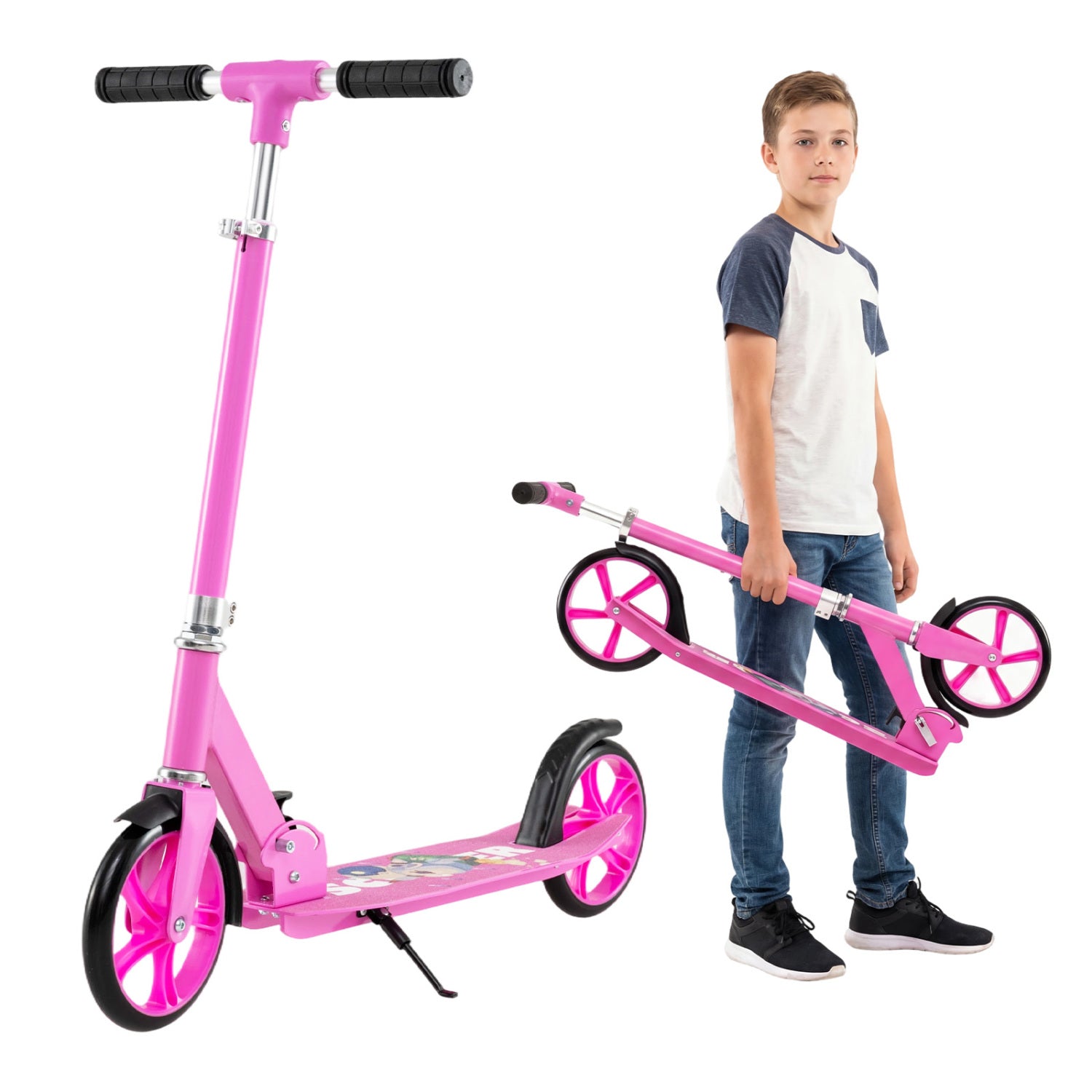 Folding Aluminum Scooter, 3 Adjustable Heights, Pink Scooters at Gallery Canada