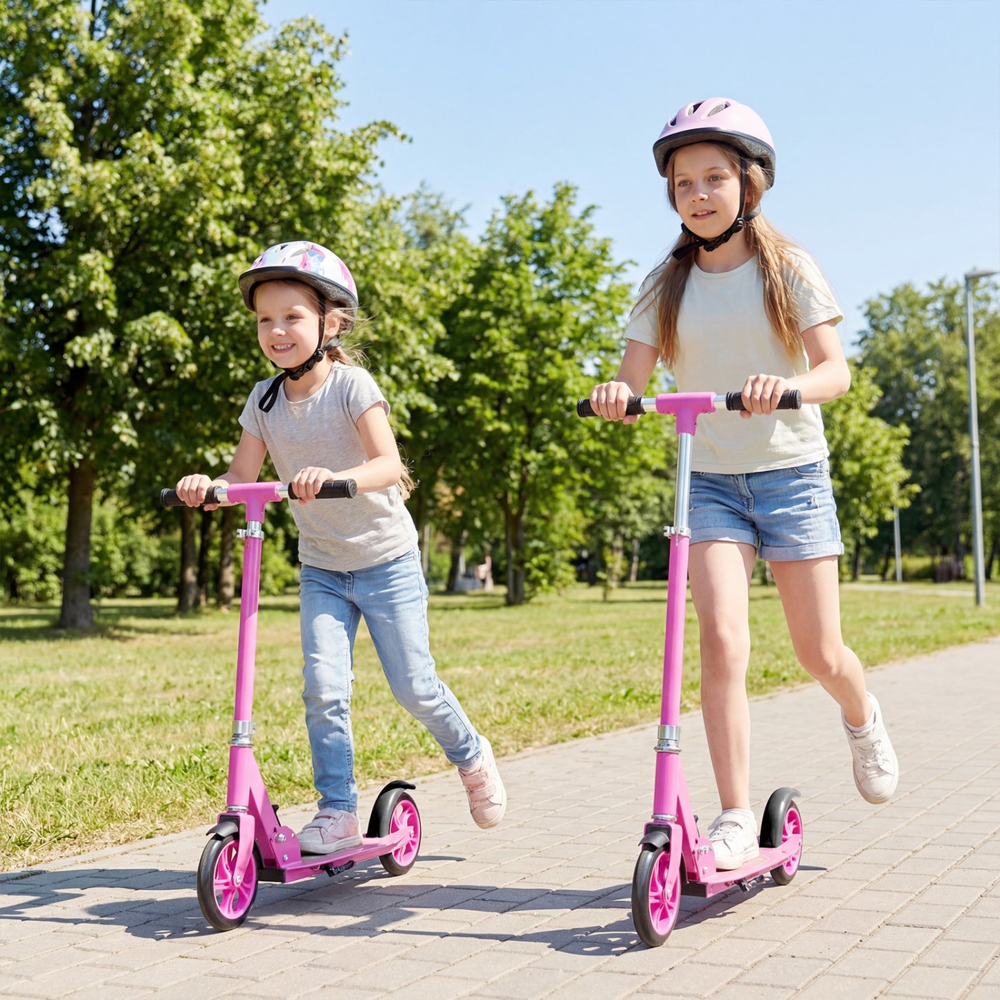 Folding Aluminum Scooter, 3 Adjustable Heights, Pink Scooters at Gallery Canada