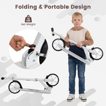 Folding Aluminum Scooter, 3 Adjustable Heights, White Scooters at Gallery Canada