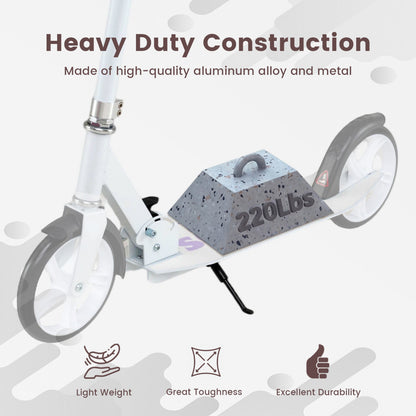 Folding Aluminum Scooter, 3 Adjustable Heights, White Scooters at Gallery Canada