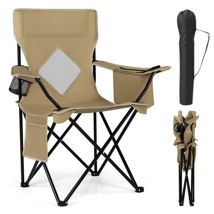 Folding Camping Chair With Mesh Backrest, Green Camping Furniture at Gallery Canada