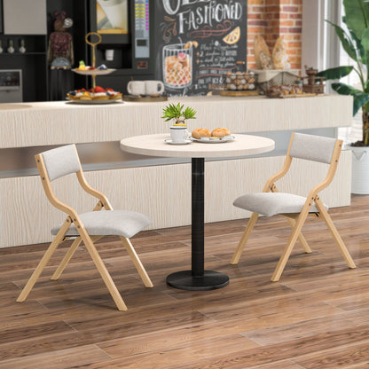 Folding Dining Chair Set Of 4, Wooden Upholstered, Solid Wood Frame Dining Chairs at Gallery Canada