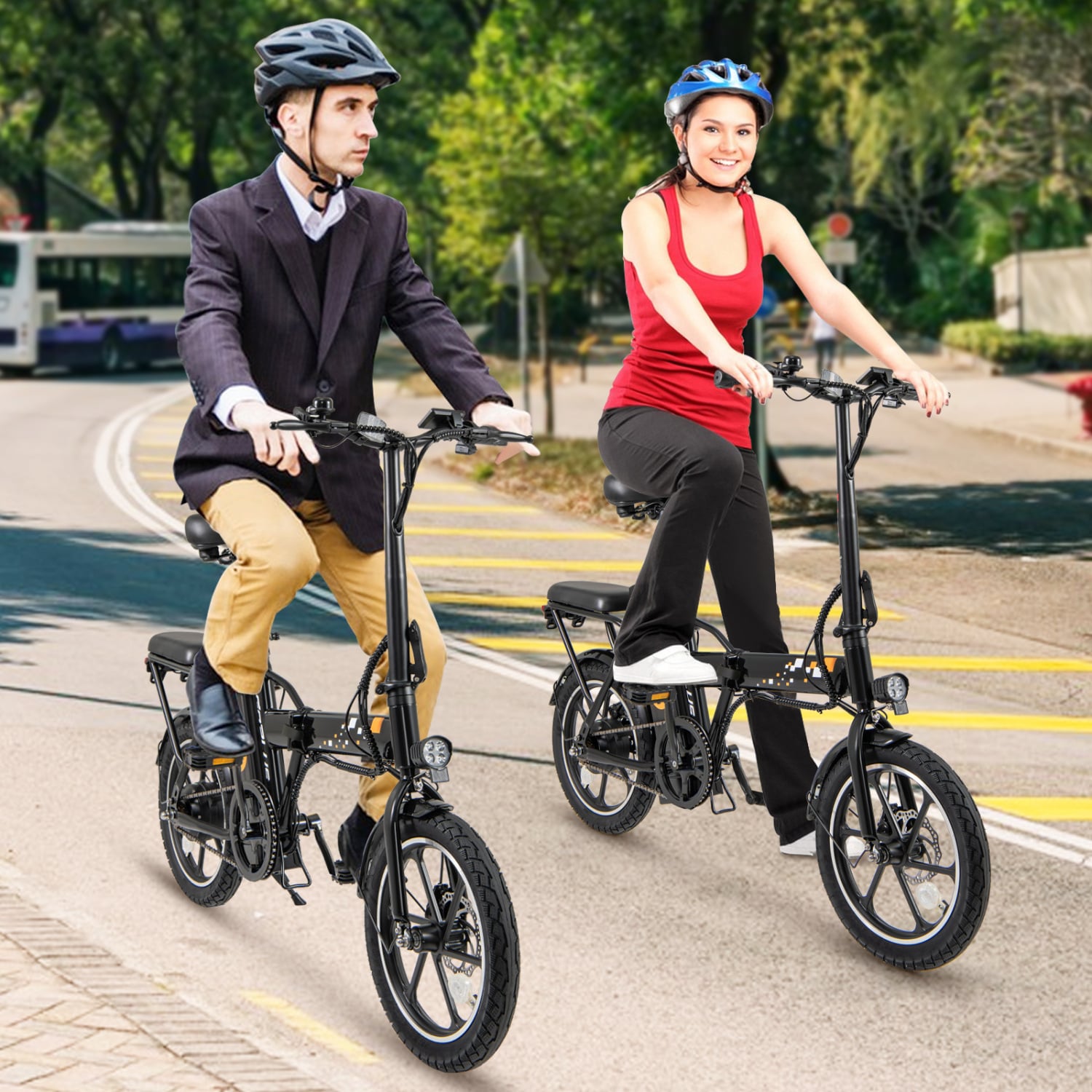Folding Electric Bicycle, 500W Brushless Motor, Dual Disk Brakes Exercise Machines at Gallery Canada