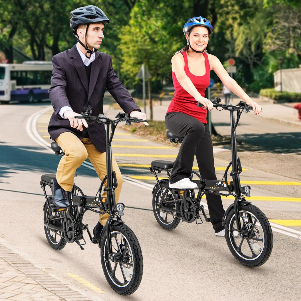 Folding Electric Bicycle, 500W Brushless Motor, Dual Disk Brakes Exercise Machines at Gallery Canada