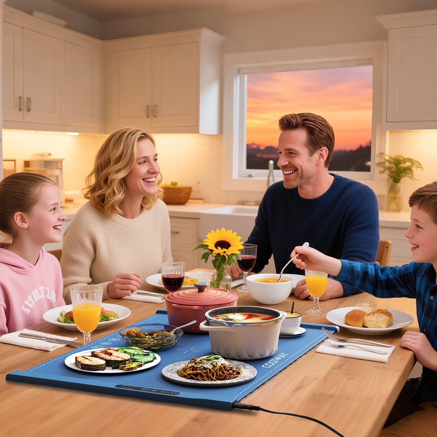 Portable Electric Food Warming Mat, Rollable Tray With Fast Heating, Blue Food Warmers & Burners at Gallery Canada