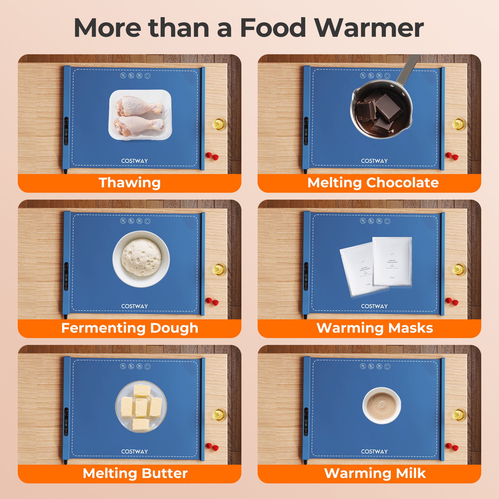 Portable Electric Food Warming Mat, Rollable Tray With Fast Heating, Blue Food Warmers & Burners at Gallery Canada