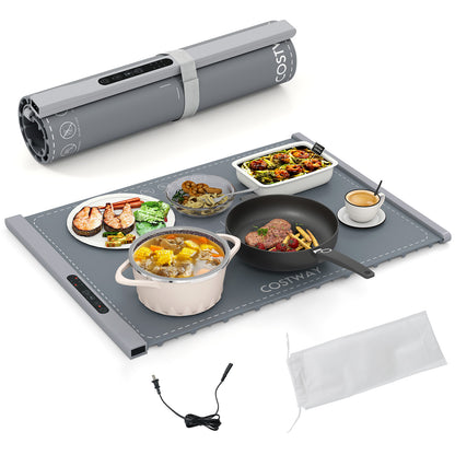 Rollable Portable Electric Food Warming Mat, Gray Food Warmers & Burners Gray at Gallery Canada