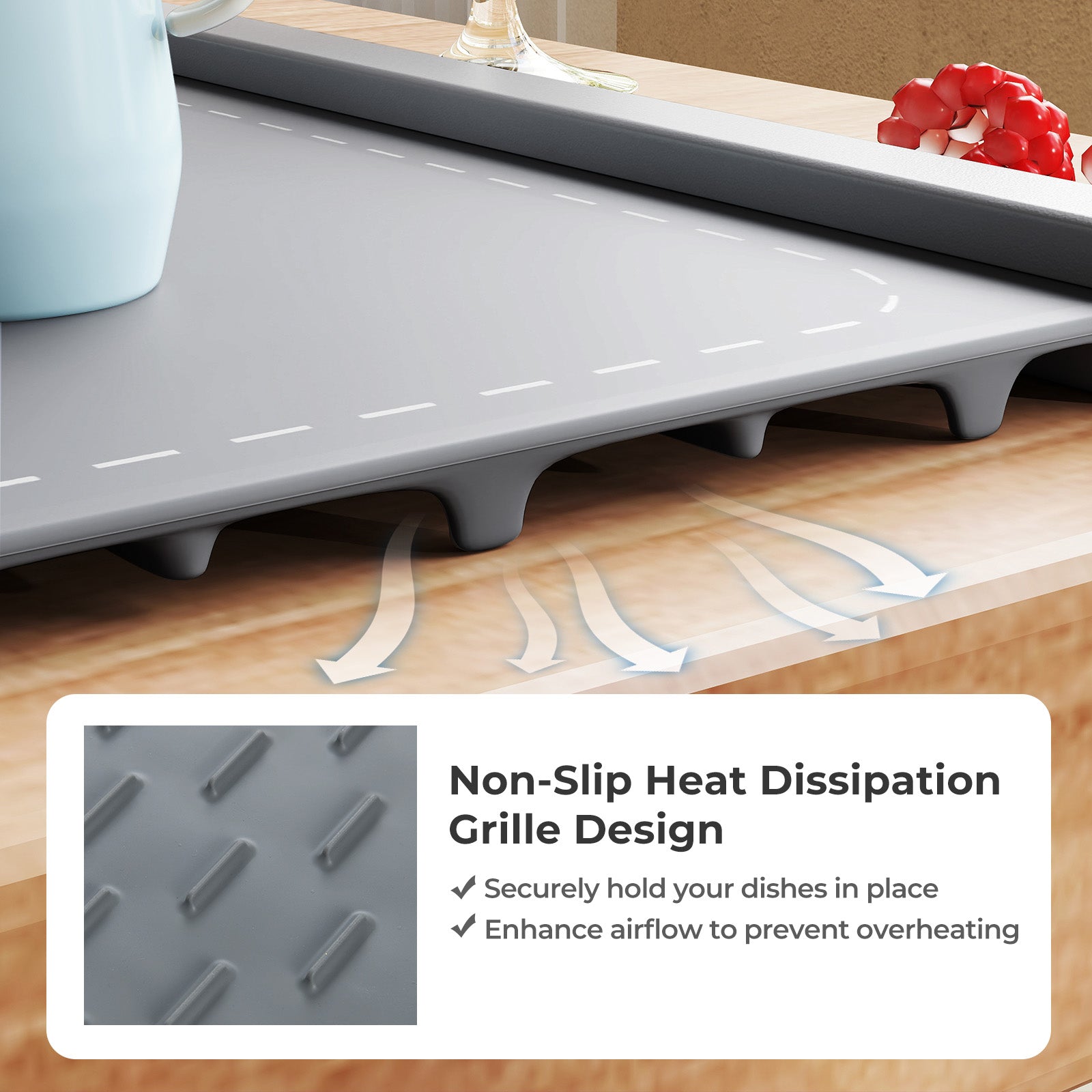 Rollable Portable Electric Food Warming Mat, Gray Food Warmers & Burners at Gallery Canada